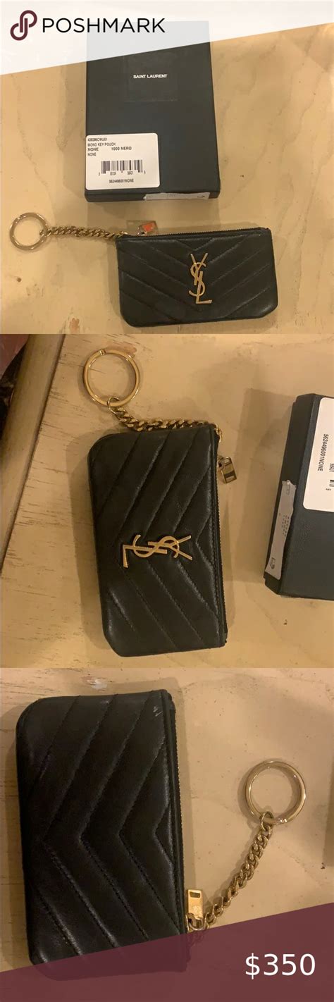 ysl keychain card holder|saint laurent key holder.